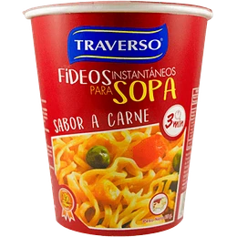 FIDEOS INST. CARNE TRAVERSO POTE 65 GRS