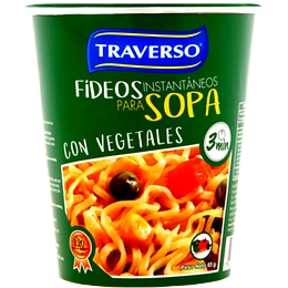 FIDEOS INST. VERDURAS TRAVERSO POTE 65 GRS