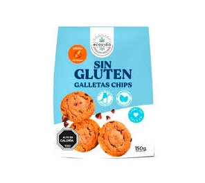 GALLETA CHIP S/GLUTEN S/AZUC 150 GRS. ECOVIDA . (002239)