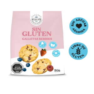 GALLETAS S/GLUTEN S/AZÚCAR BERRIES 150 GRS. ECOVIDA