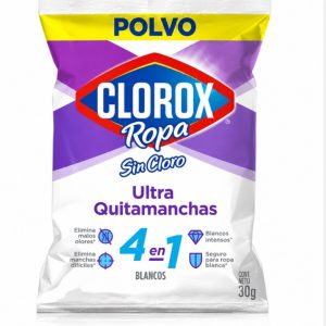 TIRA CLOROX ROPA ULTRA QUITAMANCHAS POLVO BLANCO 40X30 GRS
