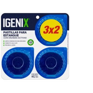 PASTILLAS ESTANQUE IGENIX AZUL (3X2) 12X48 GRS