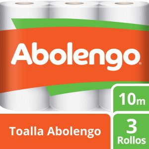 TOALLA DE PAPEL ABOLENGO DOBLE HOJA 1X3 ROLLOS