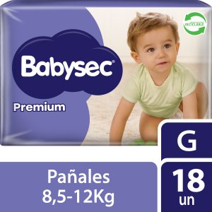 PAÑAL BABYSEC PREMIUM TALLA G 8X18 UNIDADES